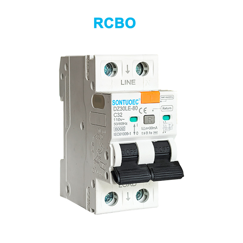 2p prekidač struje struje 6KA IEC61009.1Standard kvaliteta RCBO